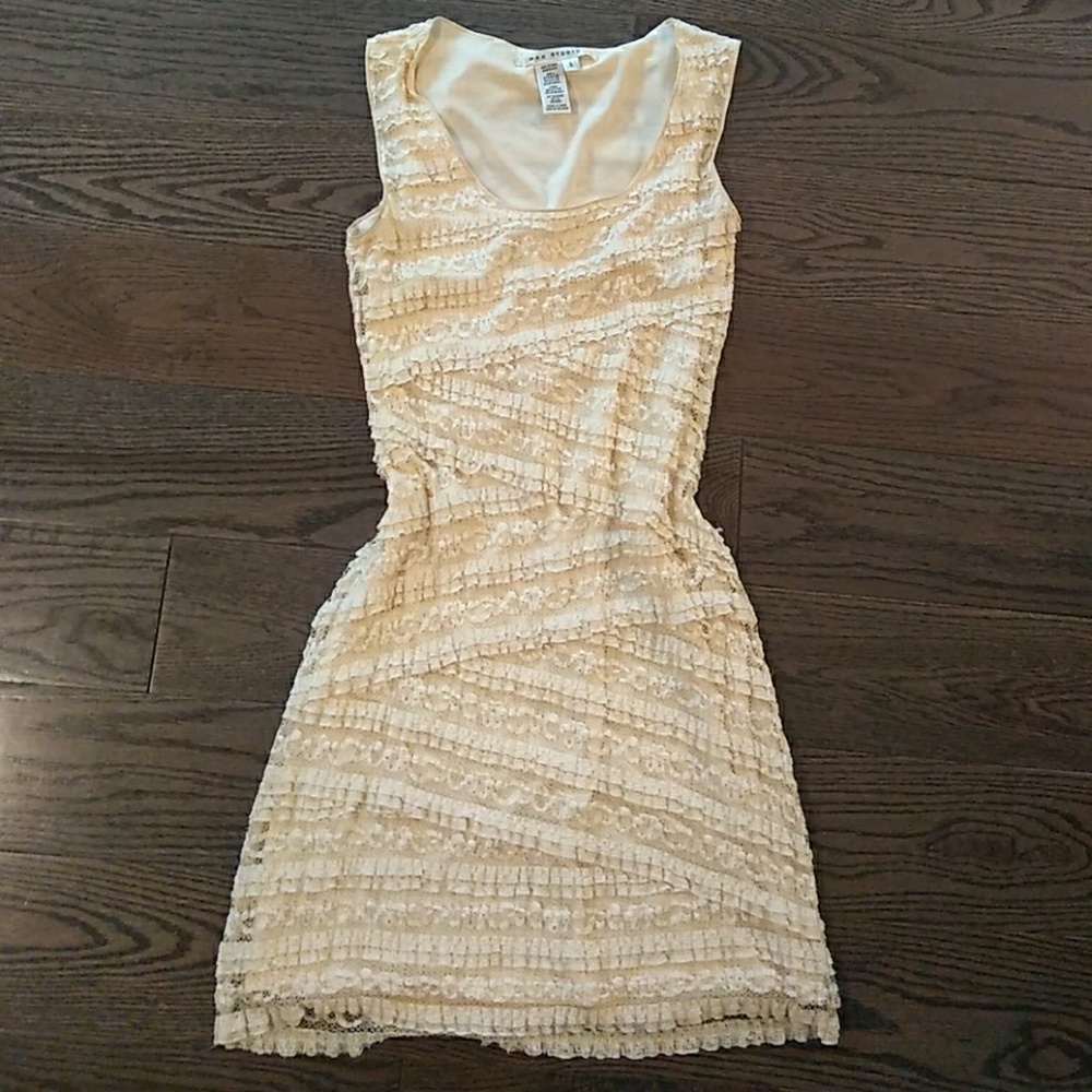 Lace overlay dress
